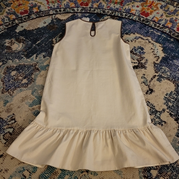 [Kate Spade] drop-waist leather trim dress 12 - Picture 5 of 13